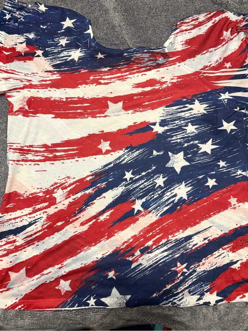 indigo soul Red White and Blue Flag-Print Blouse - Picture 2 of 3